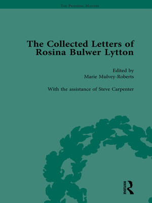 cover image of The Collected Letters of Rosina Bulwer Lytton Vol 3